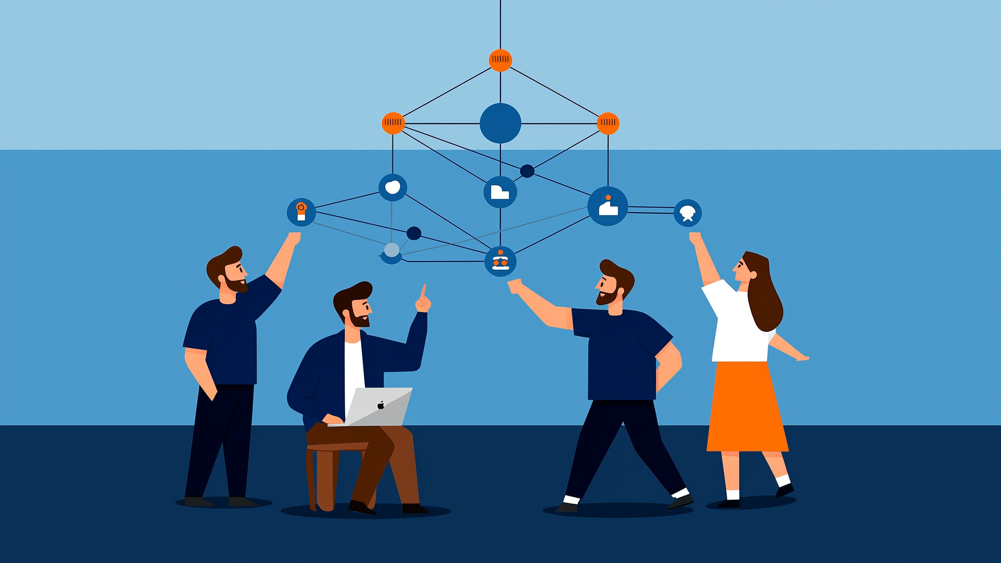 Flat vector illustration representing AI citation measurement and generative visibility in 2026.