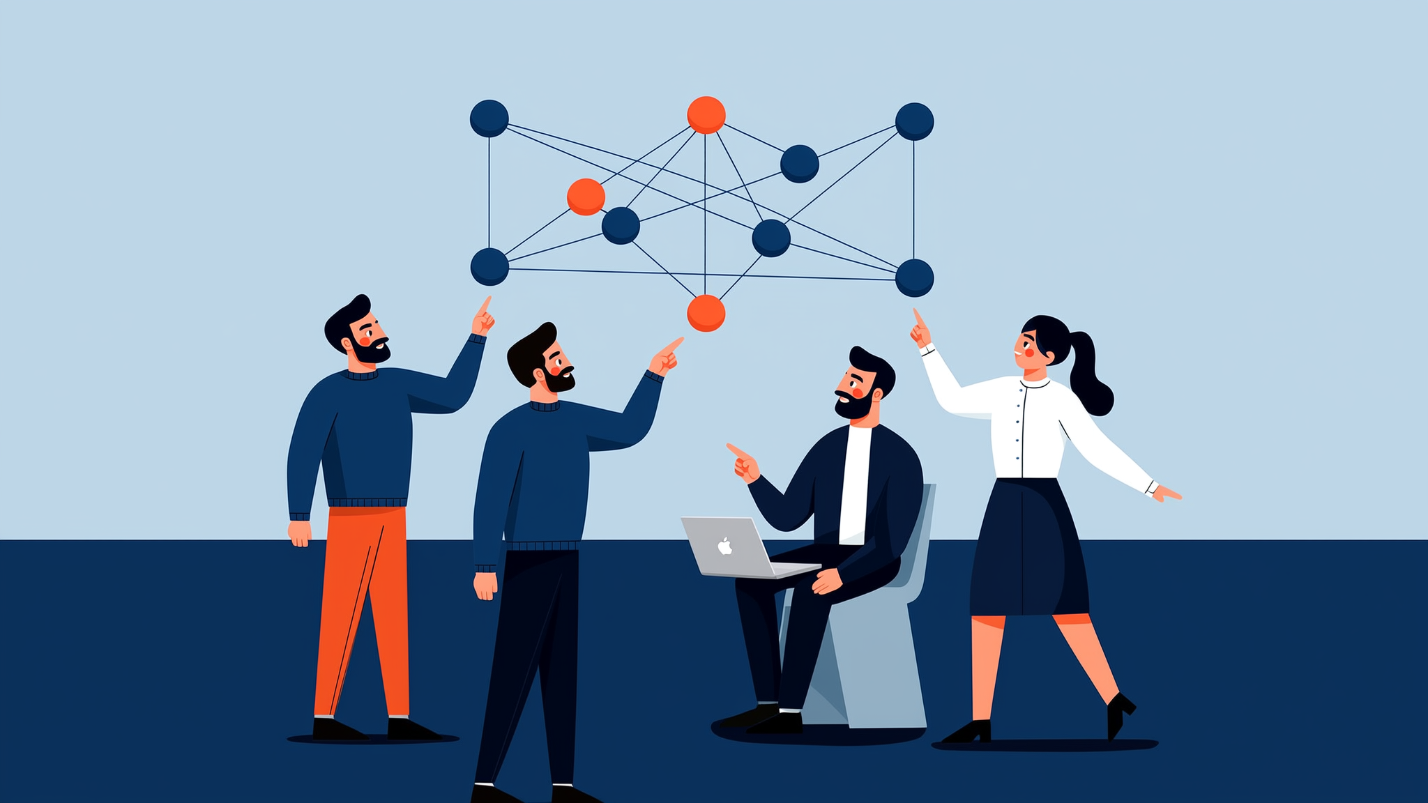 Strategic flat vector illustration representing AI discovery and generative citation visibility in 2026.