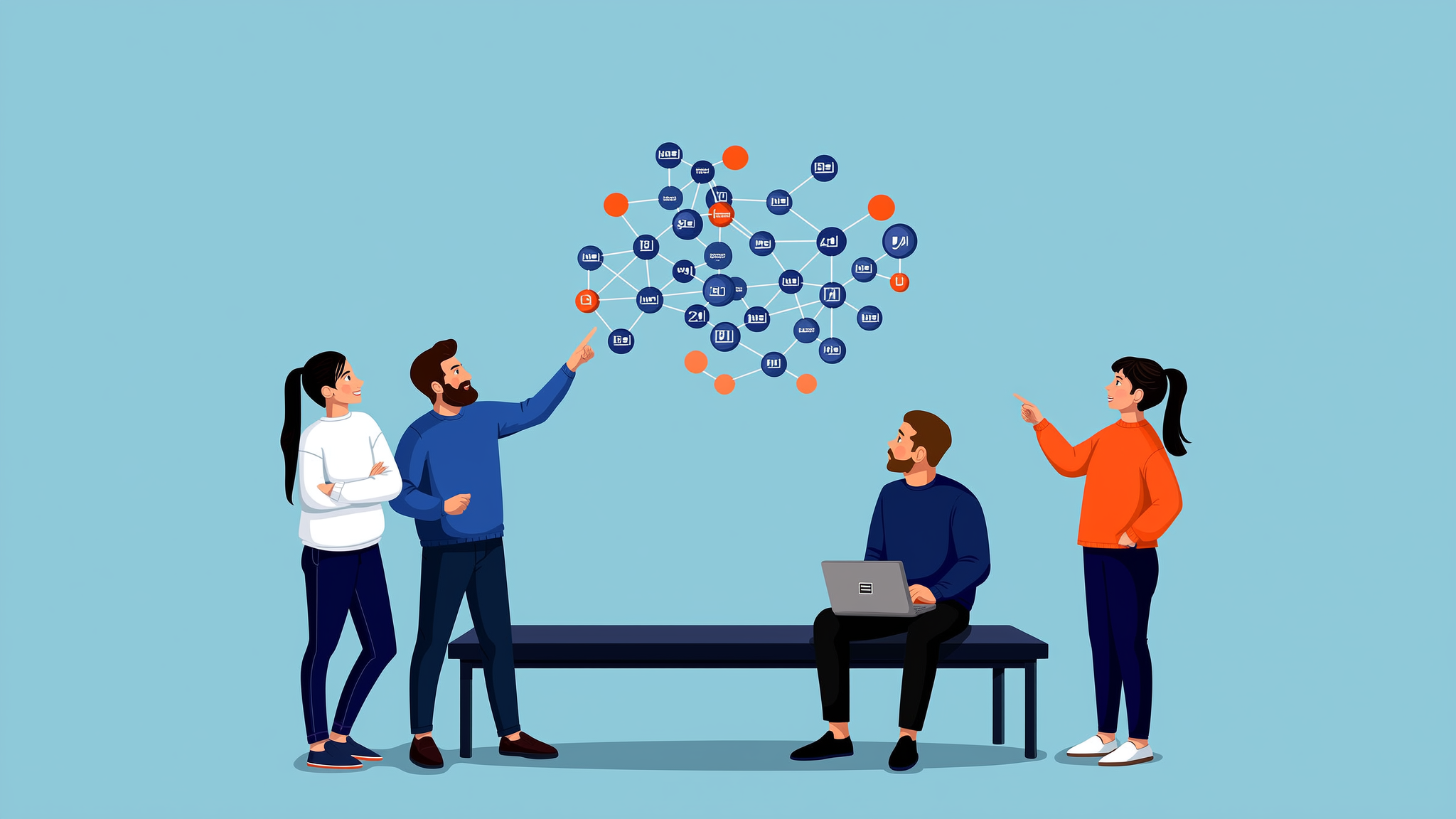 Strategic concept illustration of generative search engine competitor analysis and AI discovery visibility