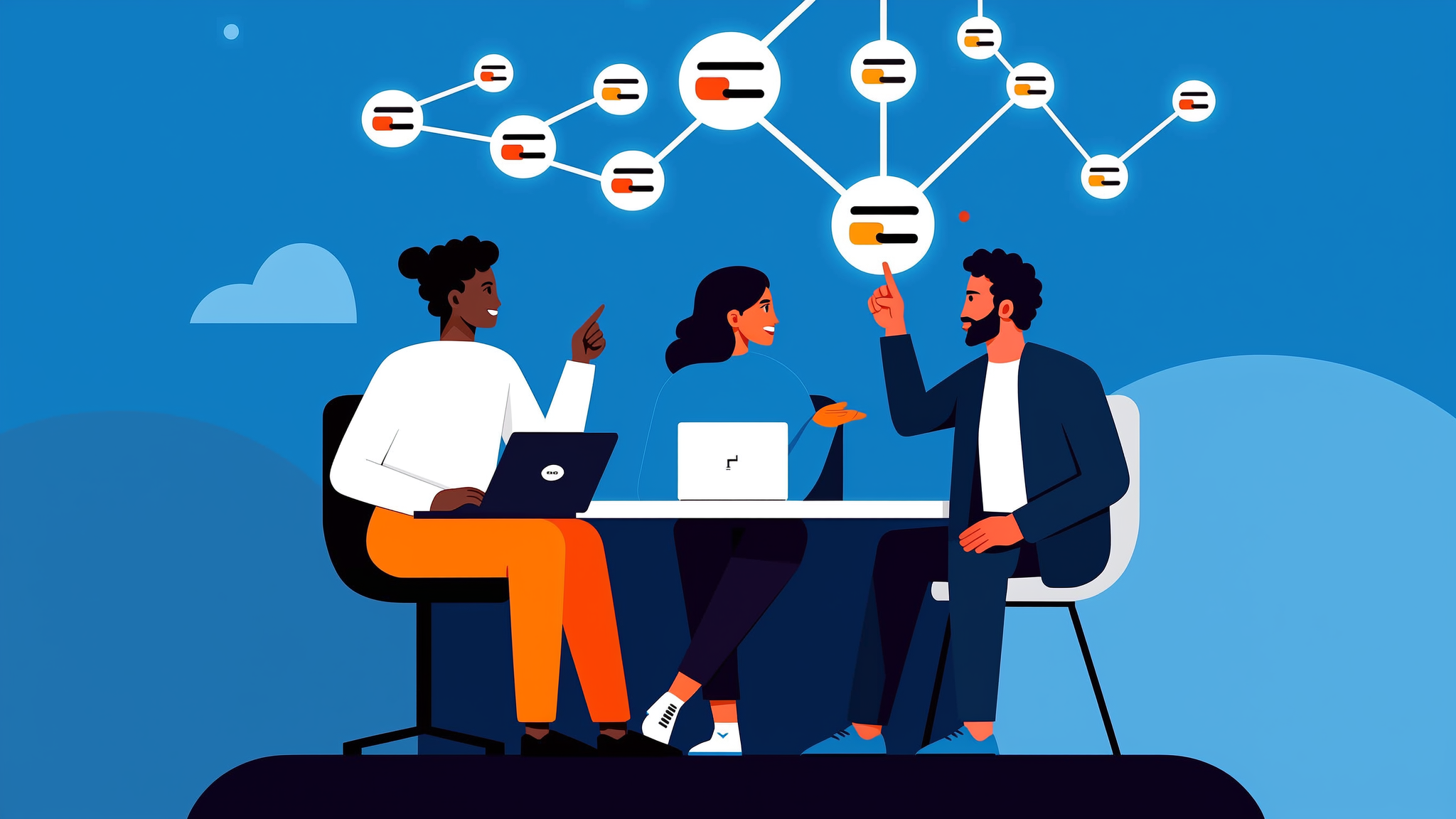 An abstract illustration showing the balance between AI randomness and brand consistency through a data visualization slider.