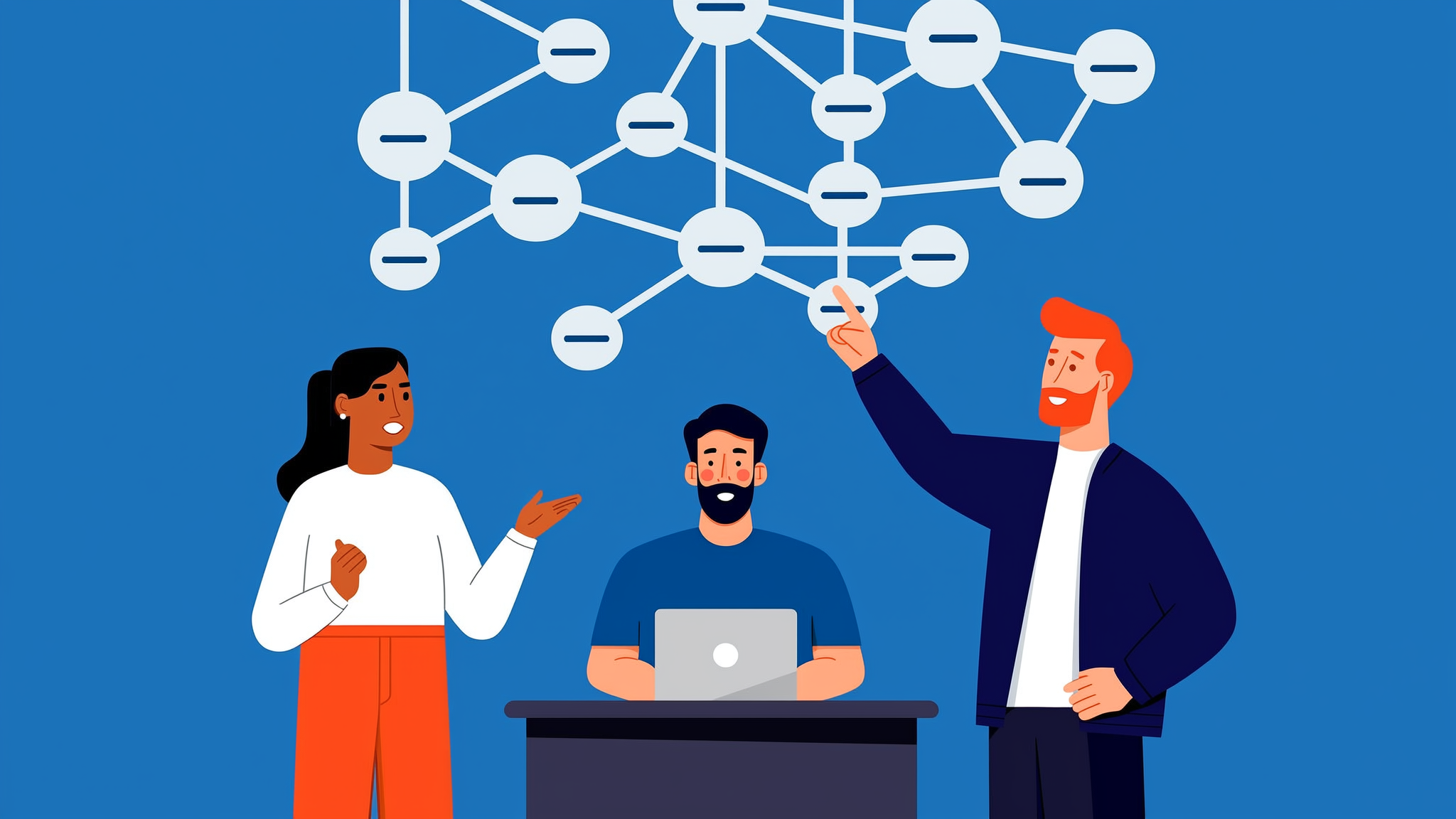 An abstract digital illustration representing a corporate blog audit for AI discovery and readability in 2026.