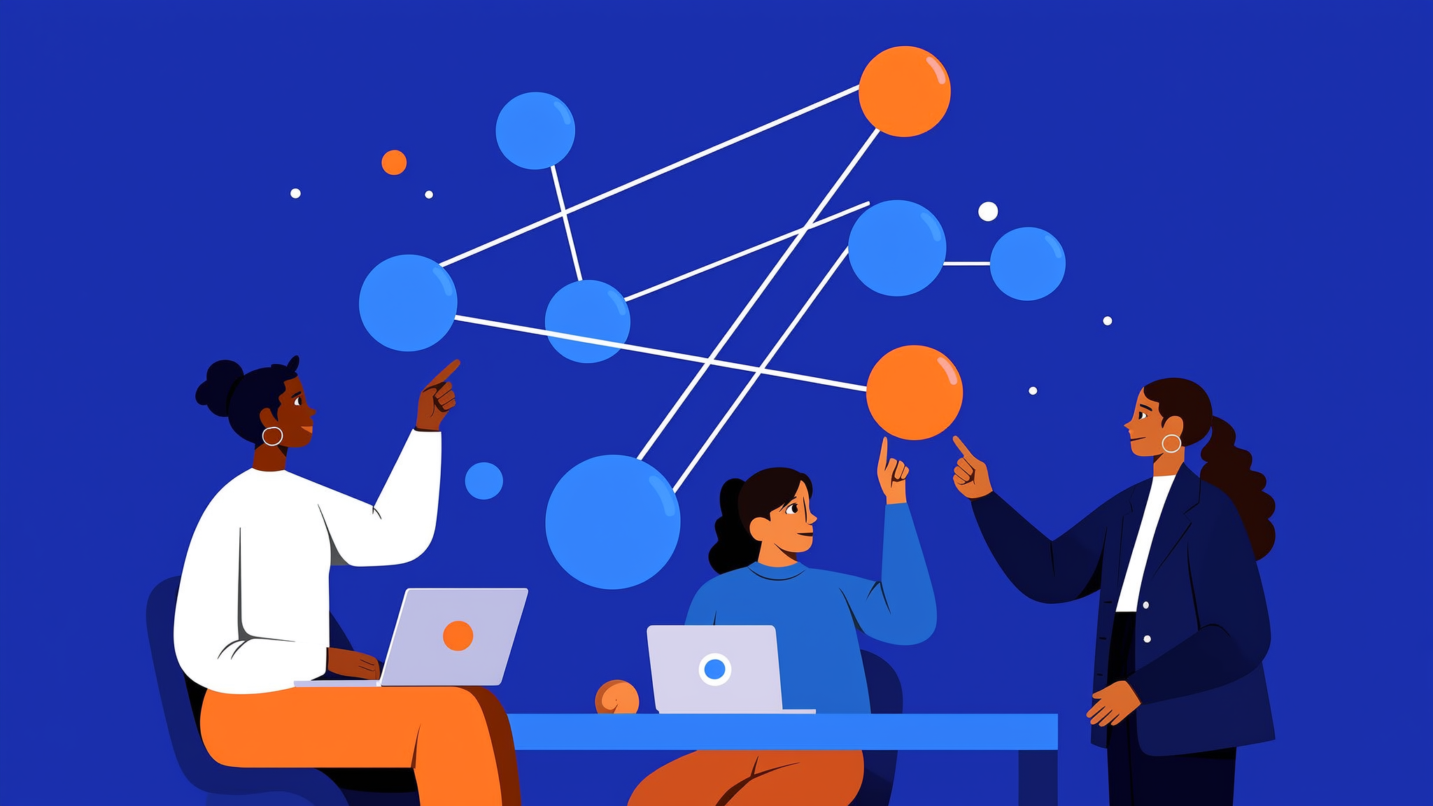 A strategic visualization of question mapping for AI search in 2026 featuring a professional blue-themed network.