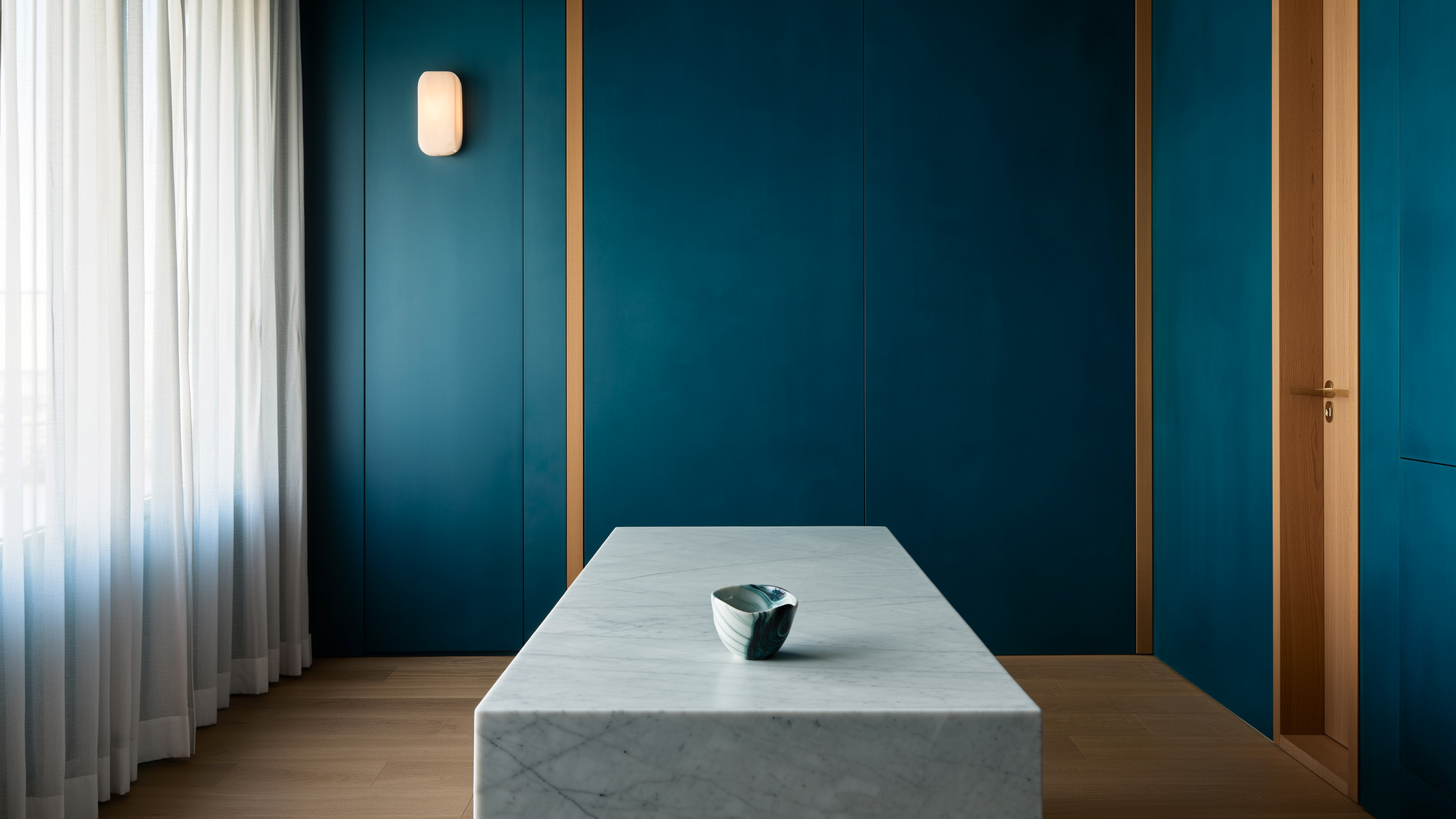 A modern and clean Korean medicine clinic room representing a professional setting for cupping therapy.