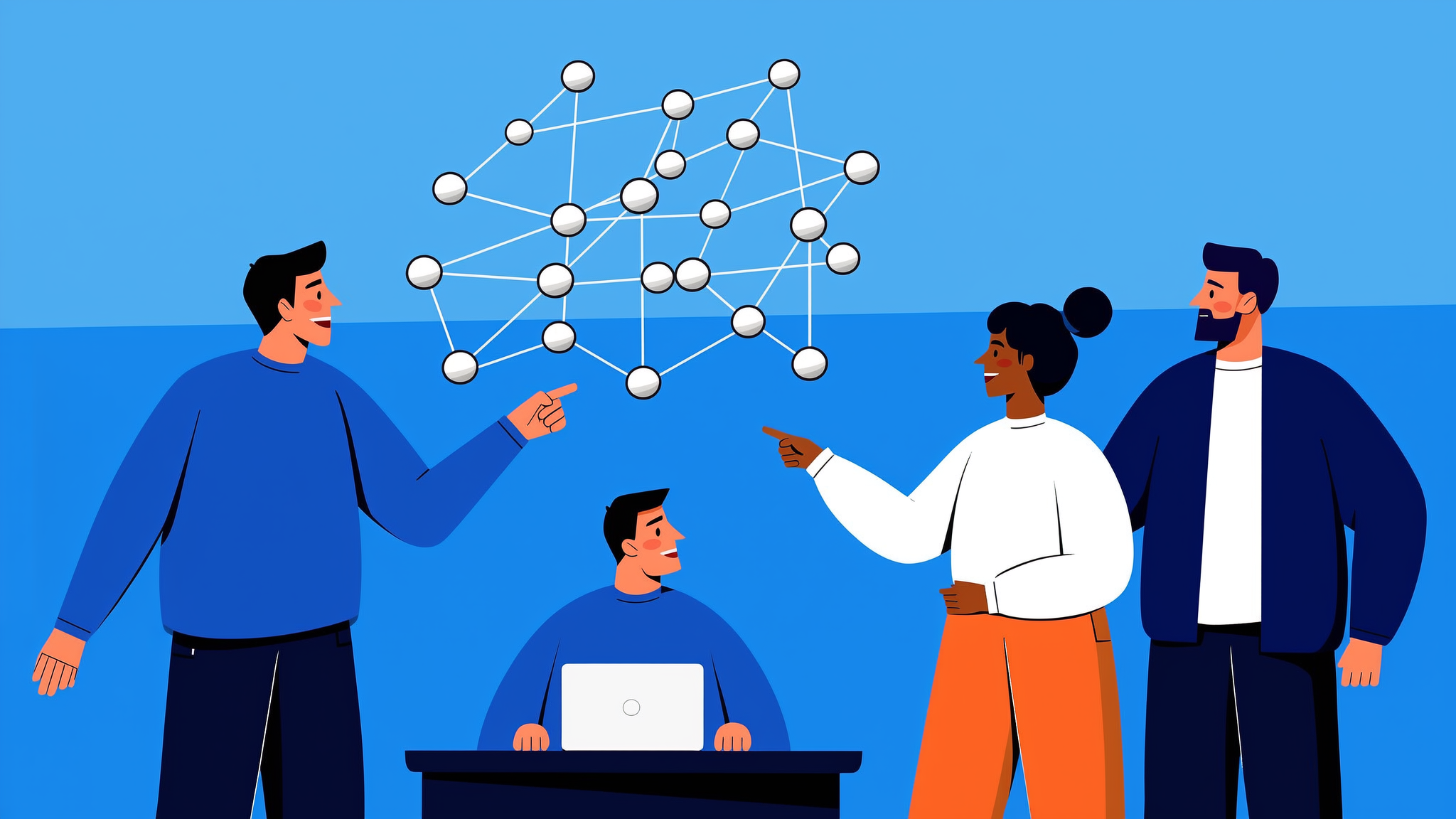 A strategic conceptual illustration showing a silhouette interacting with a global digital data network representing multilingual AI search optimization.
