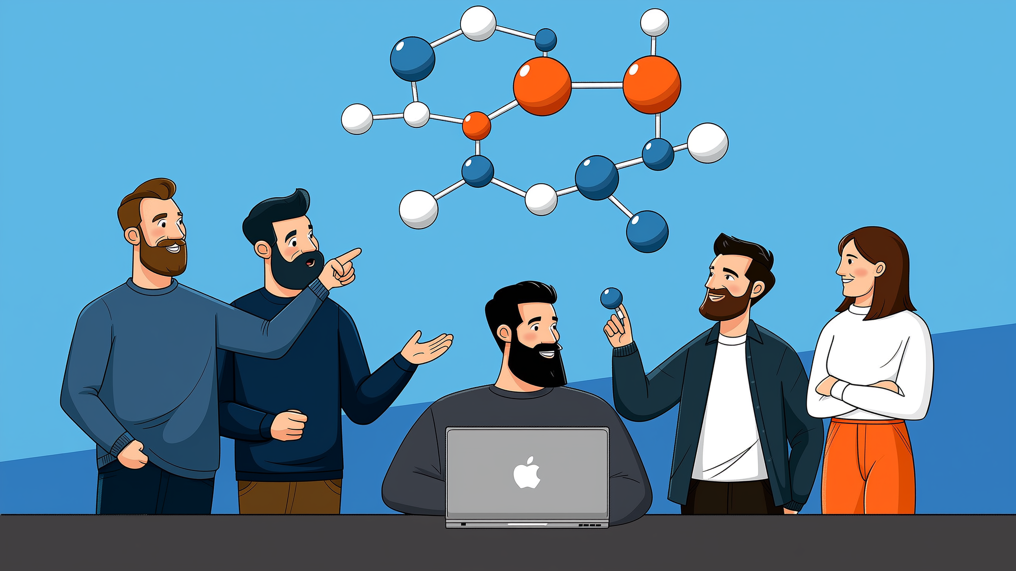 An abstract flat vector illustration representing the concept of Source Intelligence and data-driven generative engine optimization in 2026.