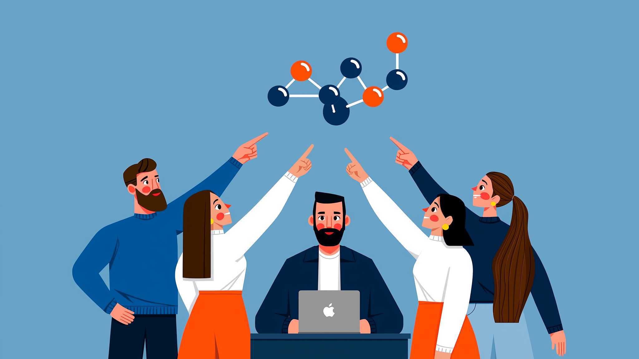 A minimalist flat vector illustration representing GEO activation strategy and AI search visibility concepts.