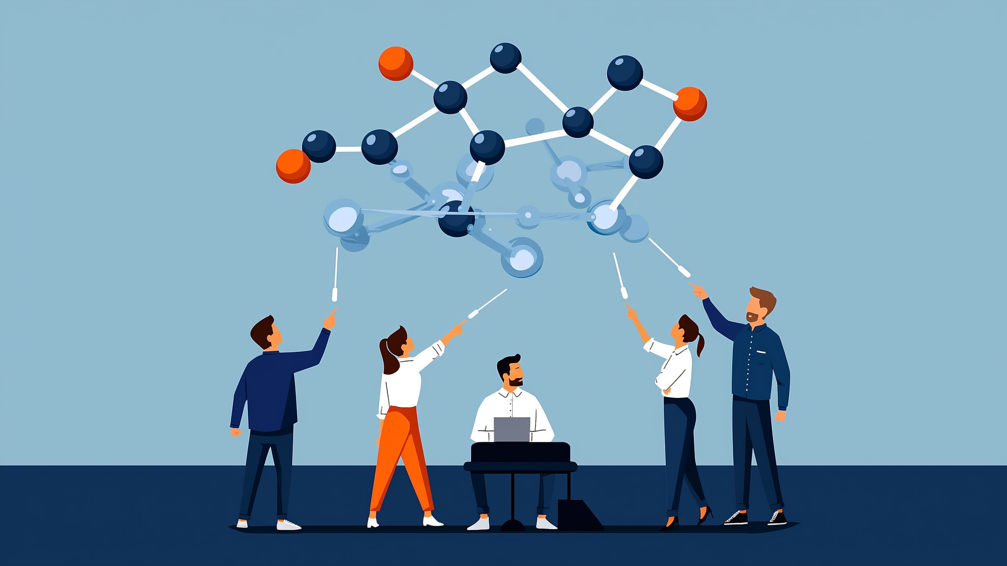 Modern flat vector illustration representing global brand AI visibility and generative engine optimization strategy for 2026.