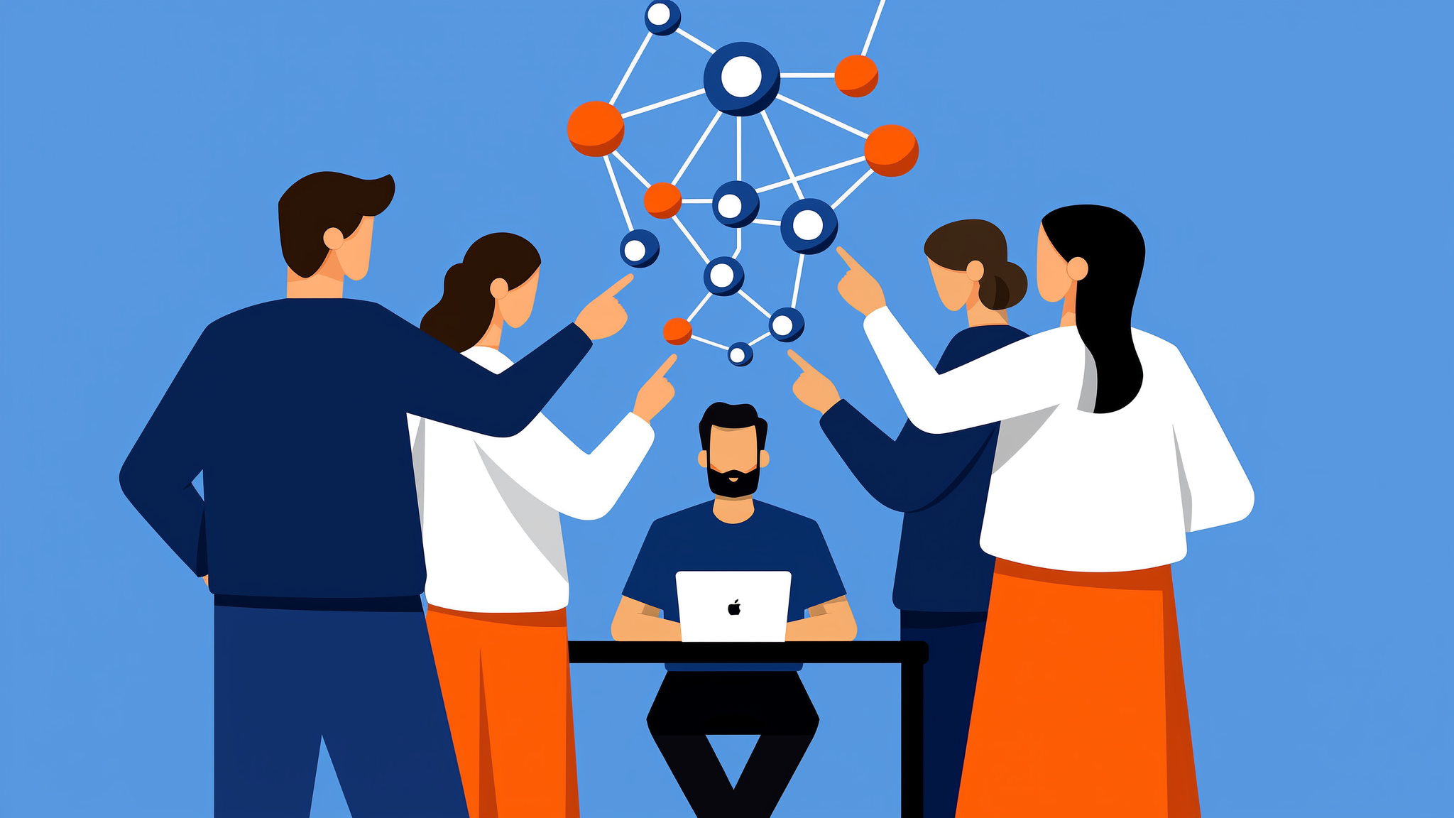 Modern flat vector illustration representing Plurank's global AI Discovery infrastructure and GEO signal management.
